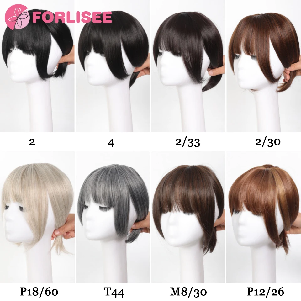 Franja 3d sintética, cabeça invisível sem costura, cabelo liso, franja de ar, cabeça aérea, natural, capa de substituição invisível