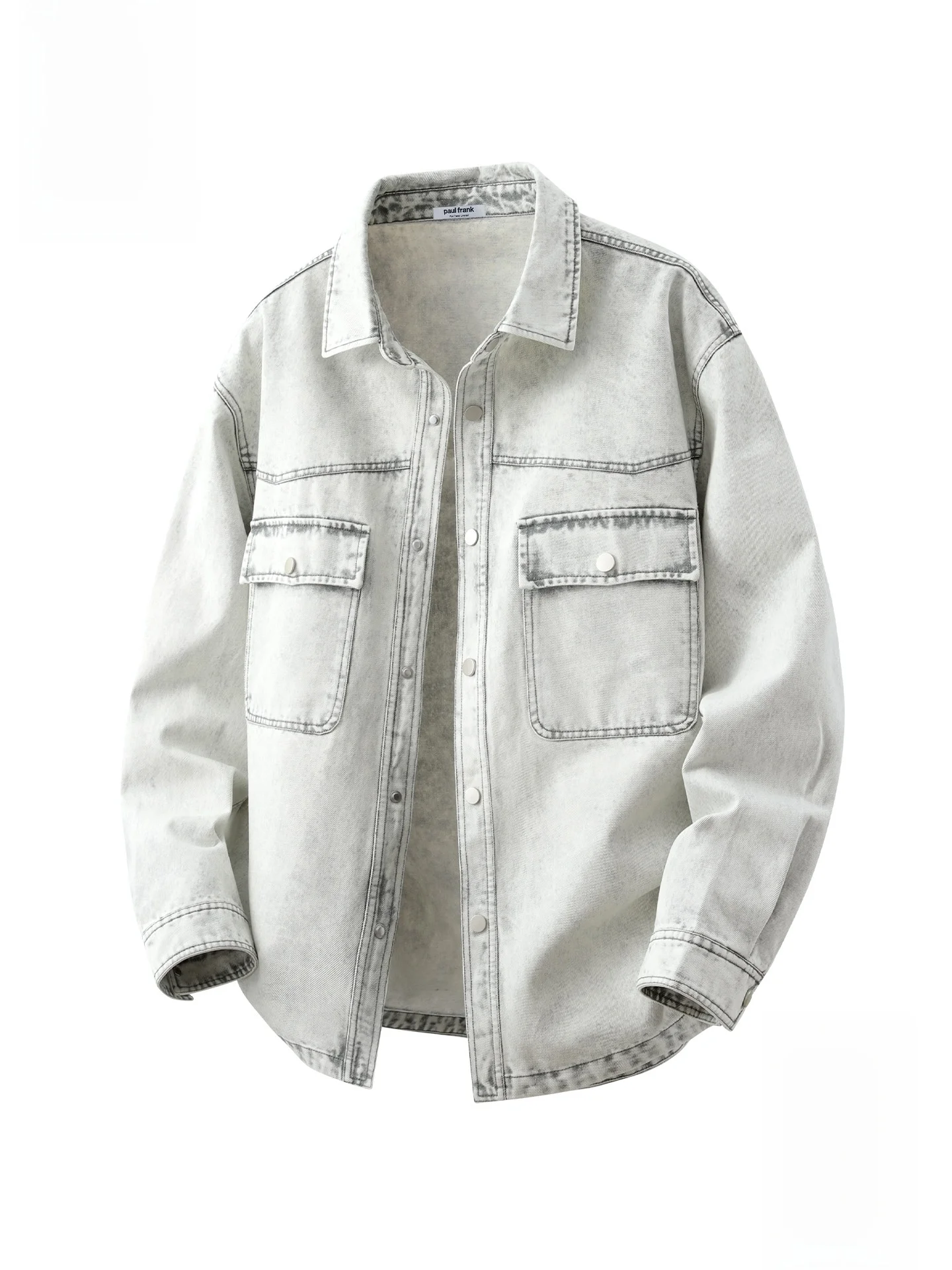 

Men's Vintage American Denim Jaet Spring New Sle Trendy Brand Turn-down Collar Monkey Mouth Faion Casual Jaet