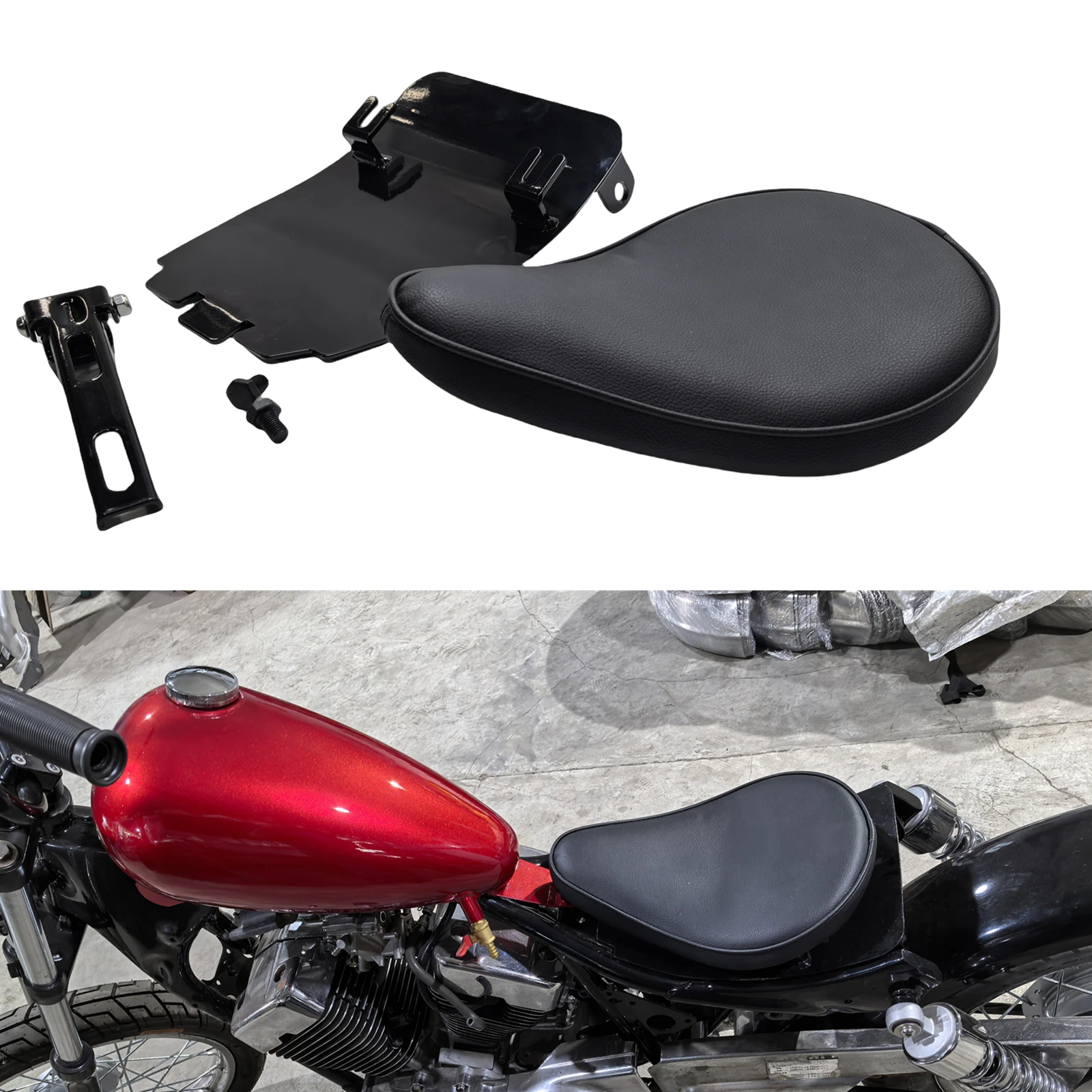 

Motorcycle Solo Seat Cushion Saddle Pad Plate For YAMAHA XV250