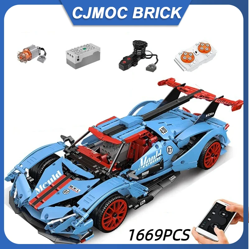 MOULD KING 13156 Technical MOC Apollos Super Racing Car Remote Control Building Bricks Blocks Collector RC Toys For Kids Gift