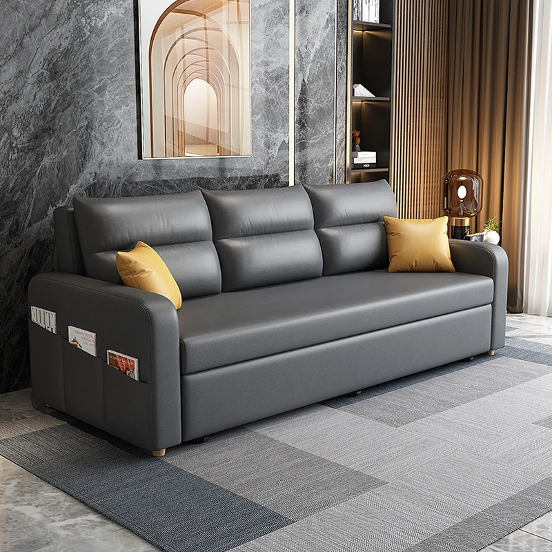 Sofa bed foldable dual-purpose multi-functional storage retractable balcony single double living room small apartment Internet c
