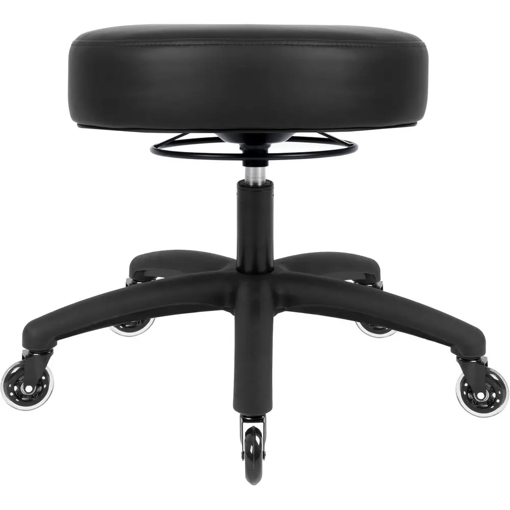 

17, поворотный виниловый табурет с наклоном, на 360° ° Вращение, сверхмощное для медицинского использования, гаража, дома и спа (резиновая основа, черный)