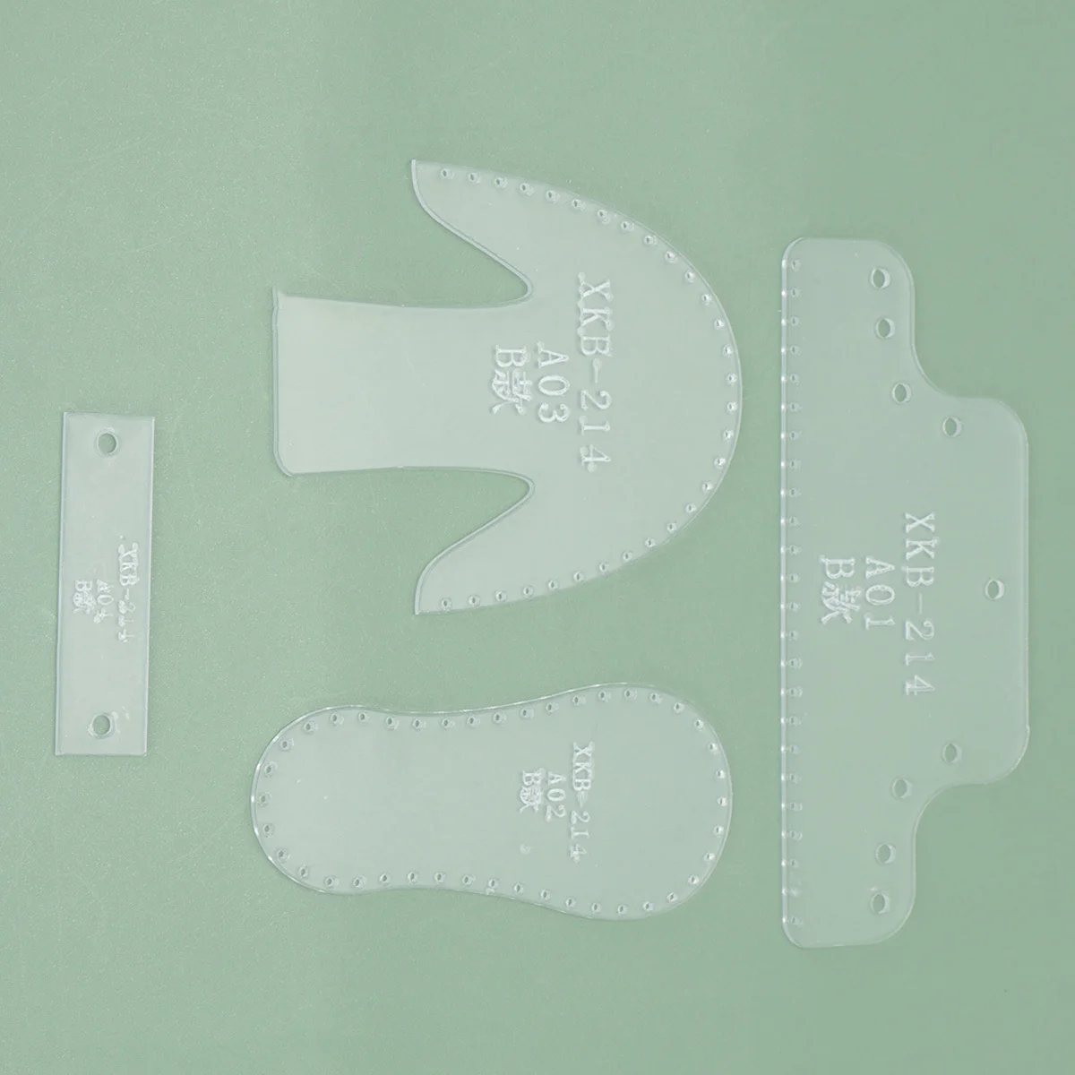 

1Set DIY Boots Pendants Acrylic Template Transparent Durable Cut Pattern for Craft Weather Resistant Professional Tool