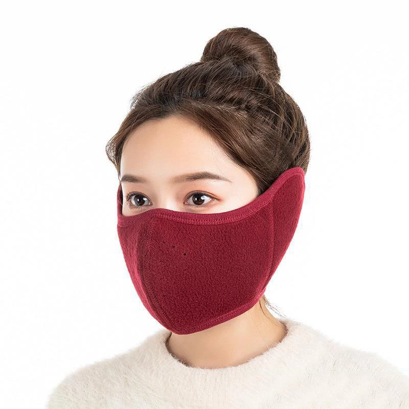 2023 Winter Thickened Thermal Mask Women\'s Outdoor Cold and Wind proof Mask Riding Ear Protector Two in One Mask Washing 1PCS