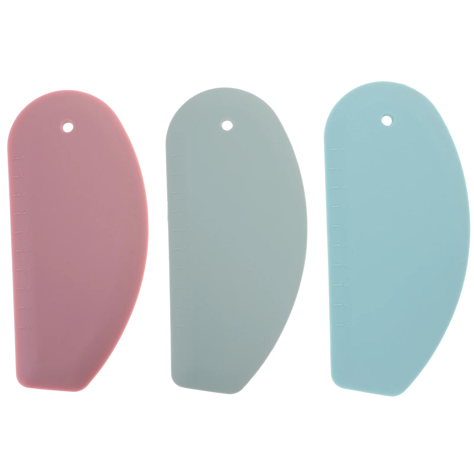 3 قطعة مكشطة العجين سيليكون حافة ثابتة مسطحة قاطع العجائن أداة المطبخ أواني الخبز وعاء عملي مكشطة أداة المطبخ #3