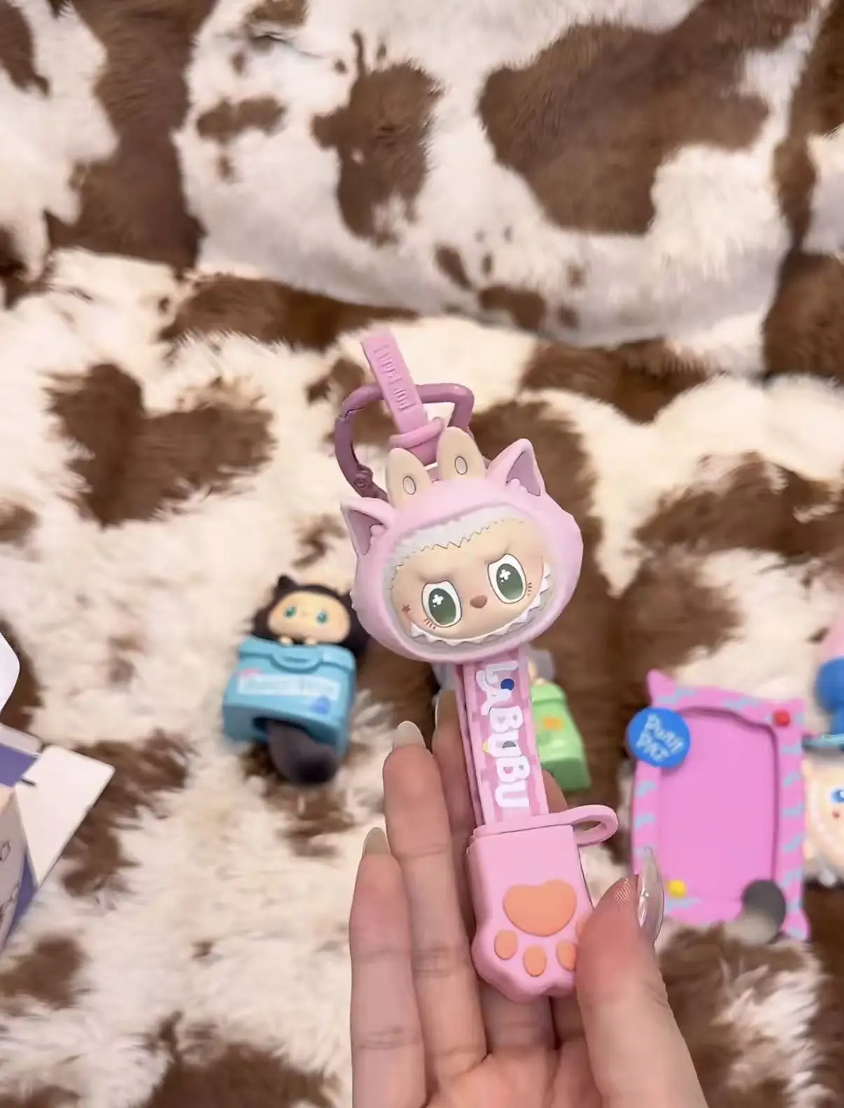 POP MART LABUBU THE MONSTERS Cat Mode On Series Type-c Cable Mystery Box Genuine Blind Box Guess Toys Bag Ornament Figurines