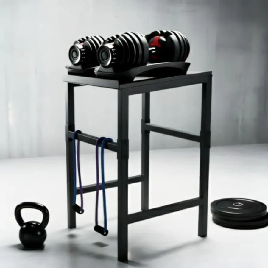 

Коммерческая регулируемая стойка для гантелей и гирь, стальная, черная, для гаража/домашнего спортзала/коммерческого использования, нескользящая