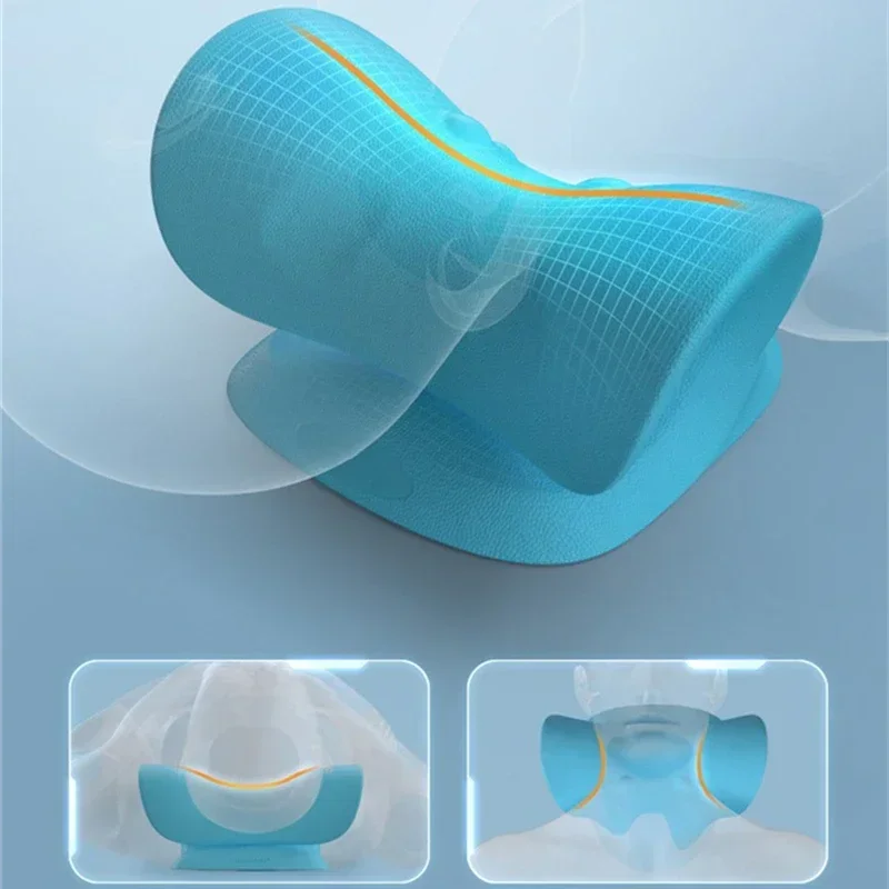 KM Cervical Spine Stretch Neck and Shoulder Relaxer Corrector Cervical Muscle Traction Shoulder Massage Pillow Spine Correction