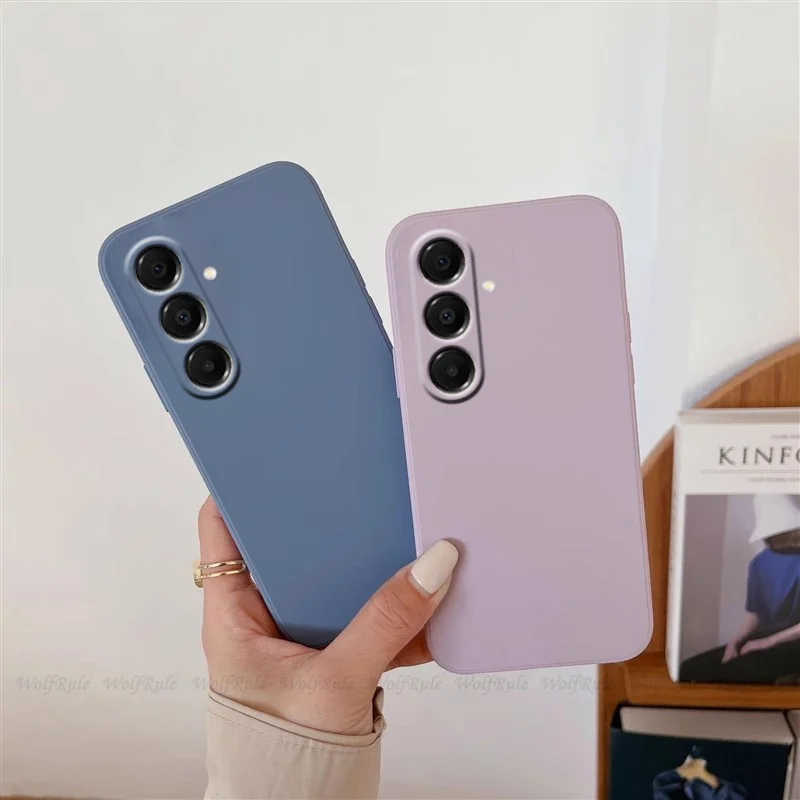 Untuk Samsung A17 Case Cover Samsung Galaxy A17 Capas Baru Silikon Cair Asli TPU Bumper Tahan Guncangan Lembut Fundas Samsung A17