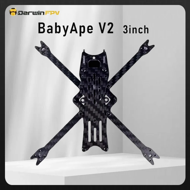 

DarwinFPV BabyApe V2 True X Quad Frame Kit - 3Inch 143mm Wheelbase 3K Carbon Fiber 3" Frame for Quadcopter