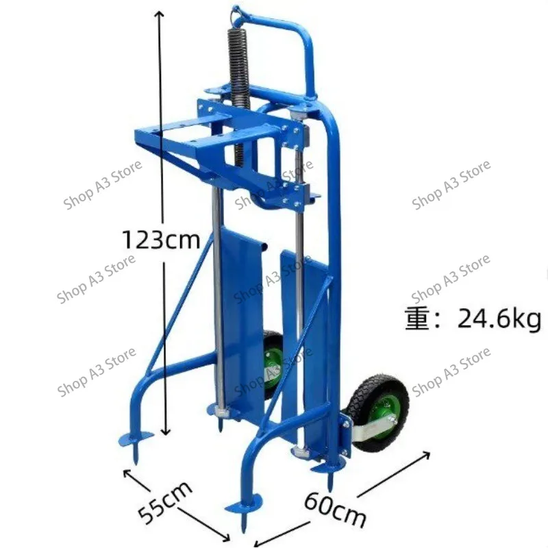 Foot-operated Ground Drill Frame, Hand-cranked Agricultural Drilling and Pit Digging Frame