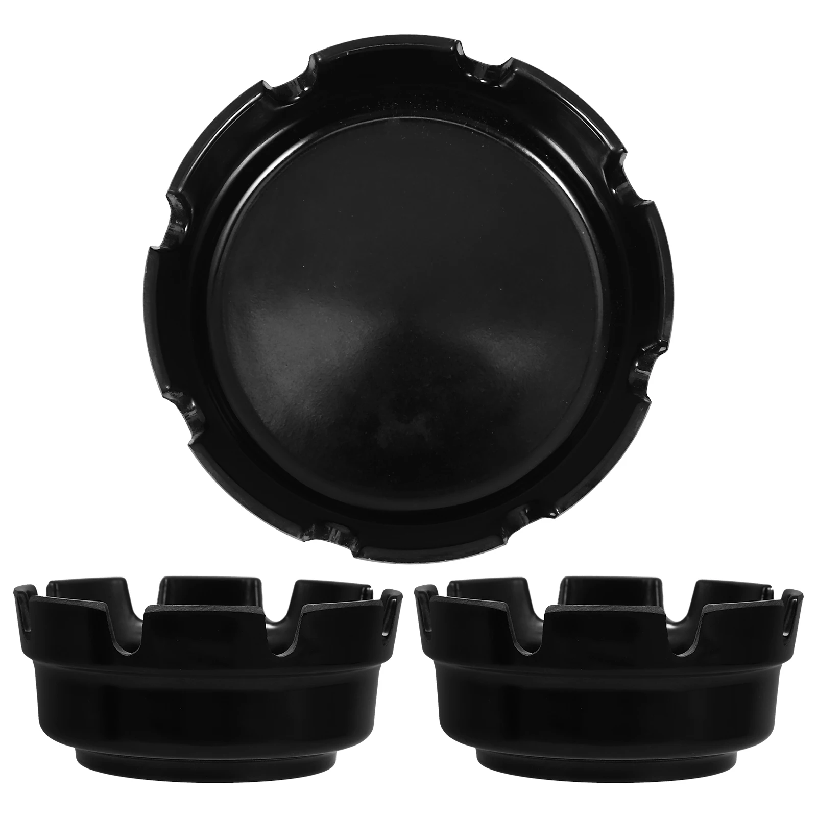 

3pcs Ashtray Set Plastic Car Ashtray Outdoor Retro Vintage Portable Travel Decorative Indoor Patio Use For Cigarettes Smokers