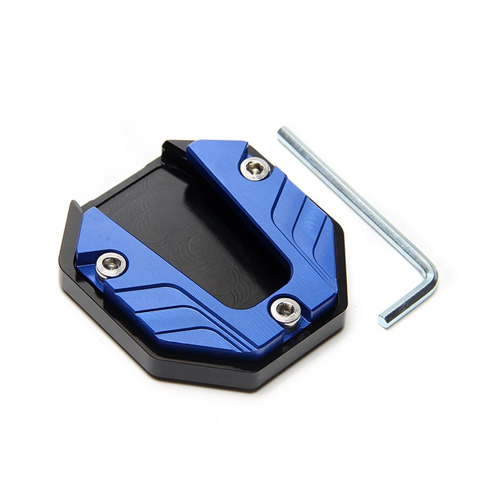 Aluminum Alloy Motorcycle Kickstand Extender Foot Side Stand Plate Avoids Scuff Marks Enhances Stability Compact Design