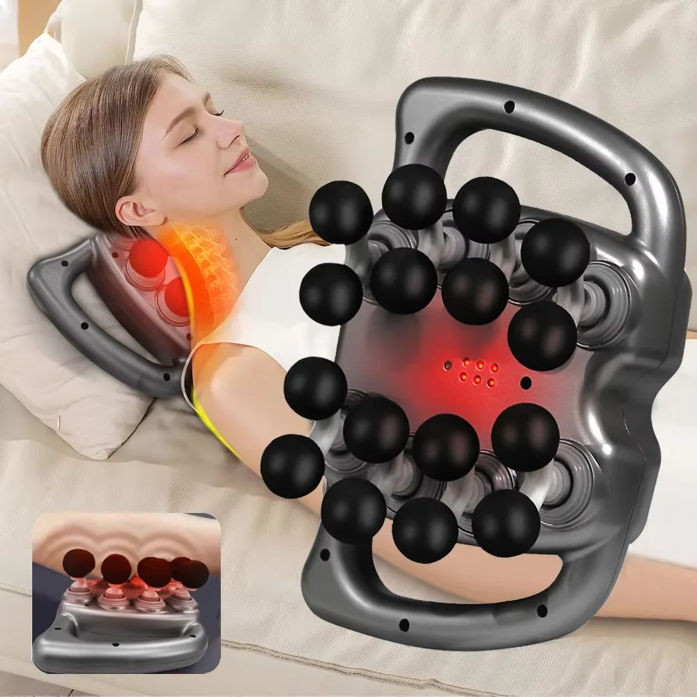 

Fascia Gun Muscle Massager Gun Sixteen-head High Frequency Neck Shoulder Waist Massage Machine Professional Fascia Massage Gun