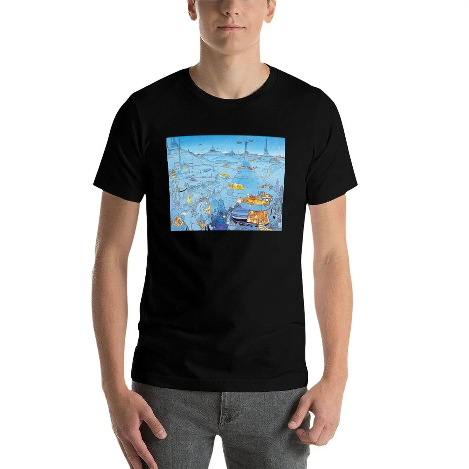 

Jean Giraud T-Shirt cotton tshirt 100% t shirts for man graphic tees essential t shirt T-Shirt