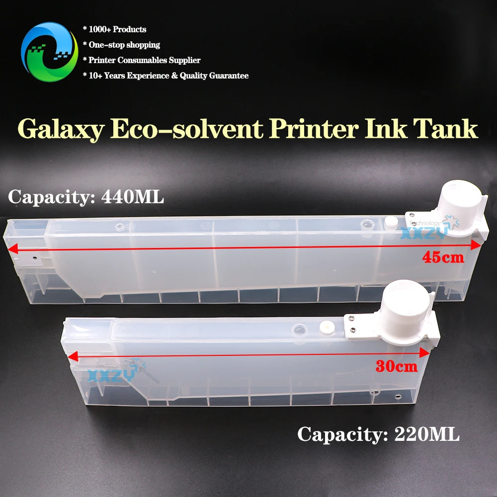 Galaxy Eco-solvent Printer Ink Tank 220ml Continuous Ink Supply System 440ml Refillable Cartridge