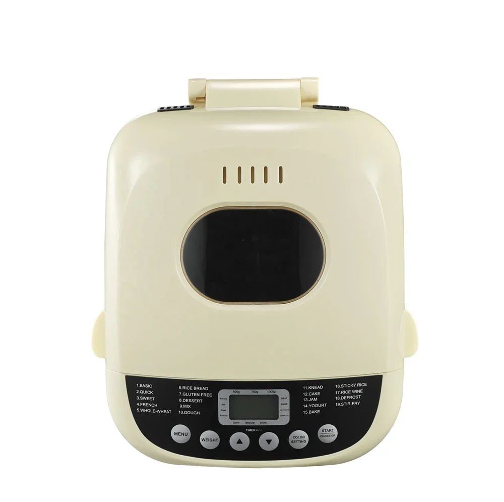 Digital Home Bread Maker With Gluten Free Programme Keep Warm Function Fully Automated 600W