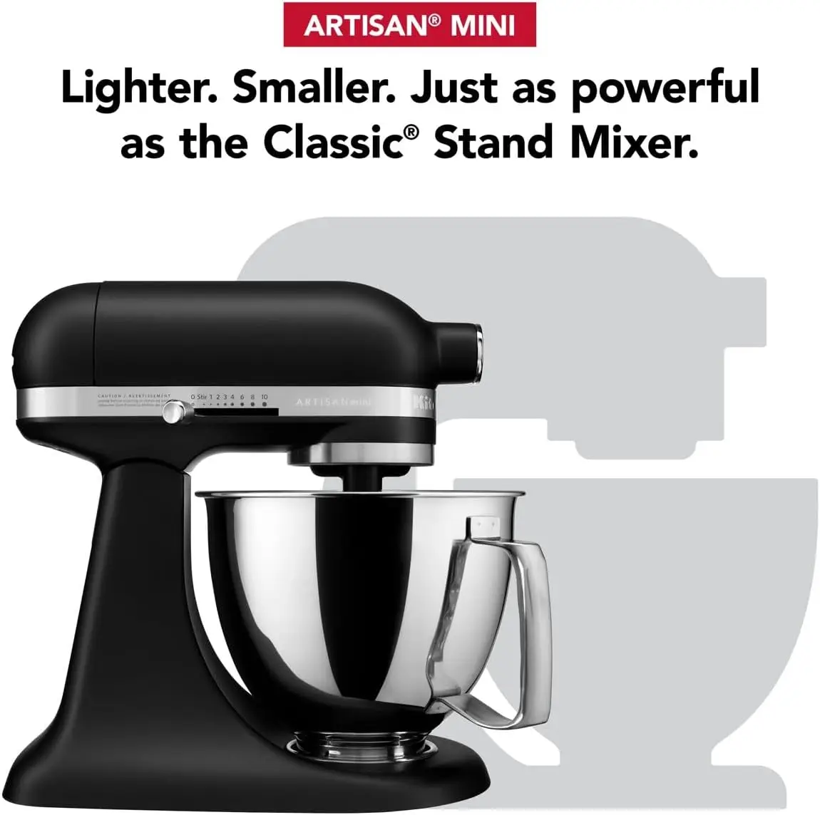 Mini 3.5 Quart Tilt-Head Stand Mixer - KSM3316X - Black Matte