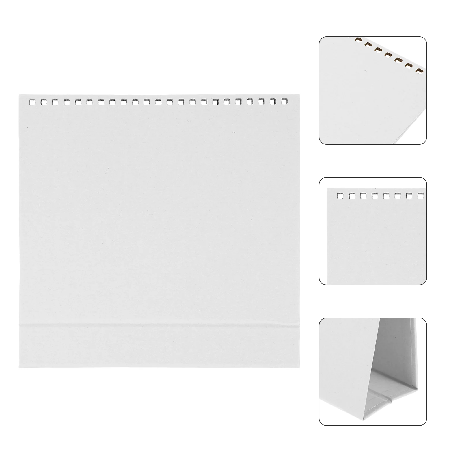 12 Pcs Blank Desk Calendar Base Multi-purpose Desktop Shelf Pocket DIY Making Supply Triangle Table Self