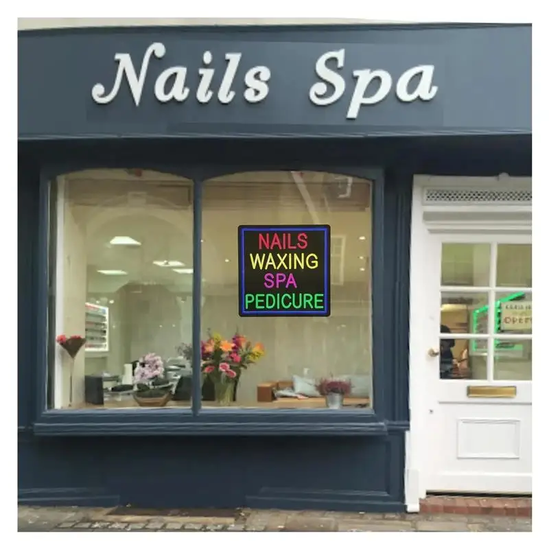 Nails Waxing Spa Pedicure Neon Sign LED Light For Nail Beauty Salon Skincare Studio Business Signboard Window Decor USB Powered