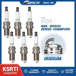 2-8PCS Iridium Spark Plugs Torch K5RTI Replace for BKR5EIX BKR5E BKR5ES FR5EI FR8DS Denso FK16R-A8 Mitsubishi 1822A156 MN163235