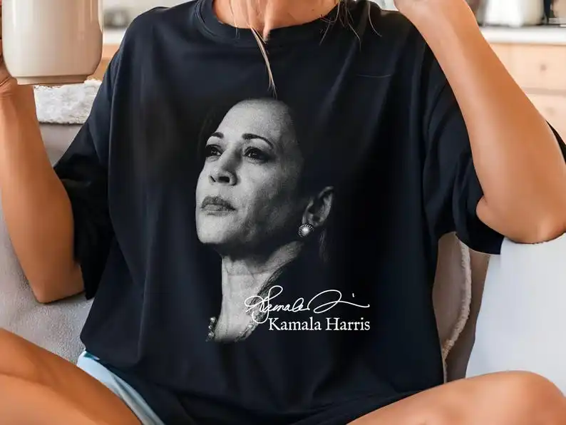 Kamala Harris Graphic Tee, 2024 Campaign Merch, Political Fan Gift, T-Shirts, Long Sleeves, and Sweatshirts for Supporters and A