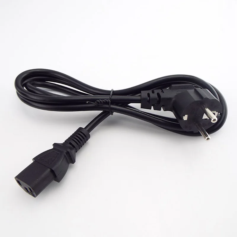 1.5m EU IEC C13 Computer AC Power Supply Cable Copper Wire Connector Printer Monitor For PC Monitor Printer Extension Cord E2