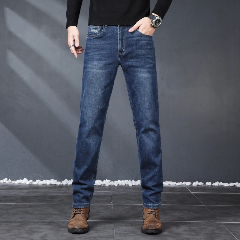 

Мужские джинсовые джинсы Outlet, оригинальные товары с хвостом, новые осенне-зимние вельветовые брюки с высокой эластичной резинкой и заниженной талией