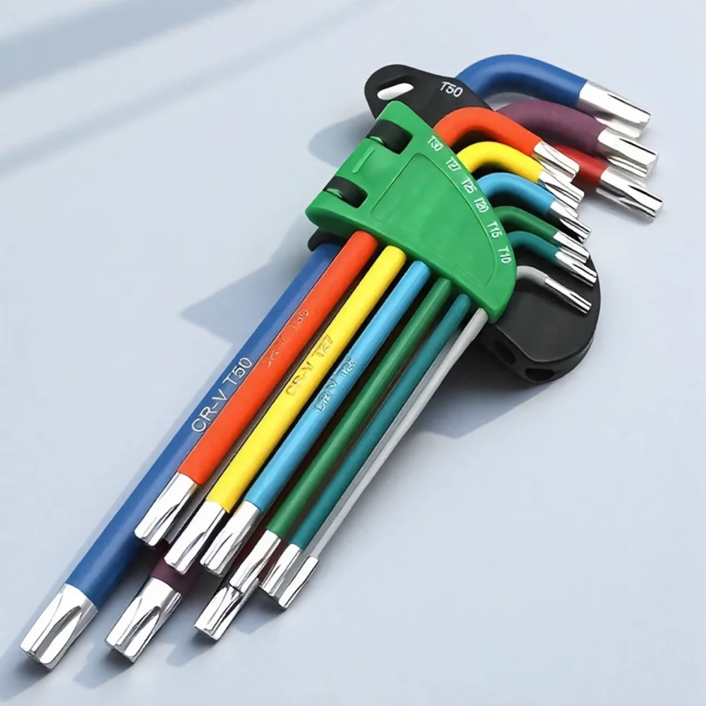 

9 шт., набор шестигранных ключей с длинной рукояткой, шестигранный ключ для ремонта велосипеда, набор инструментов размеров от 15 мм до 10 мм, идеально подходит для обслуживания велосипеда