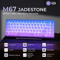 XVX Spider Web M67 JadeStone Teclado mecánico inalámbrico Tri-Mode Diseño de junta intercambiable en caliente Teclado con retroiluminación RGB