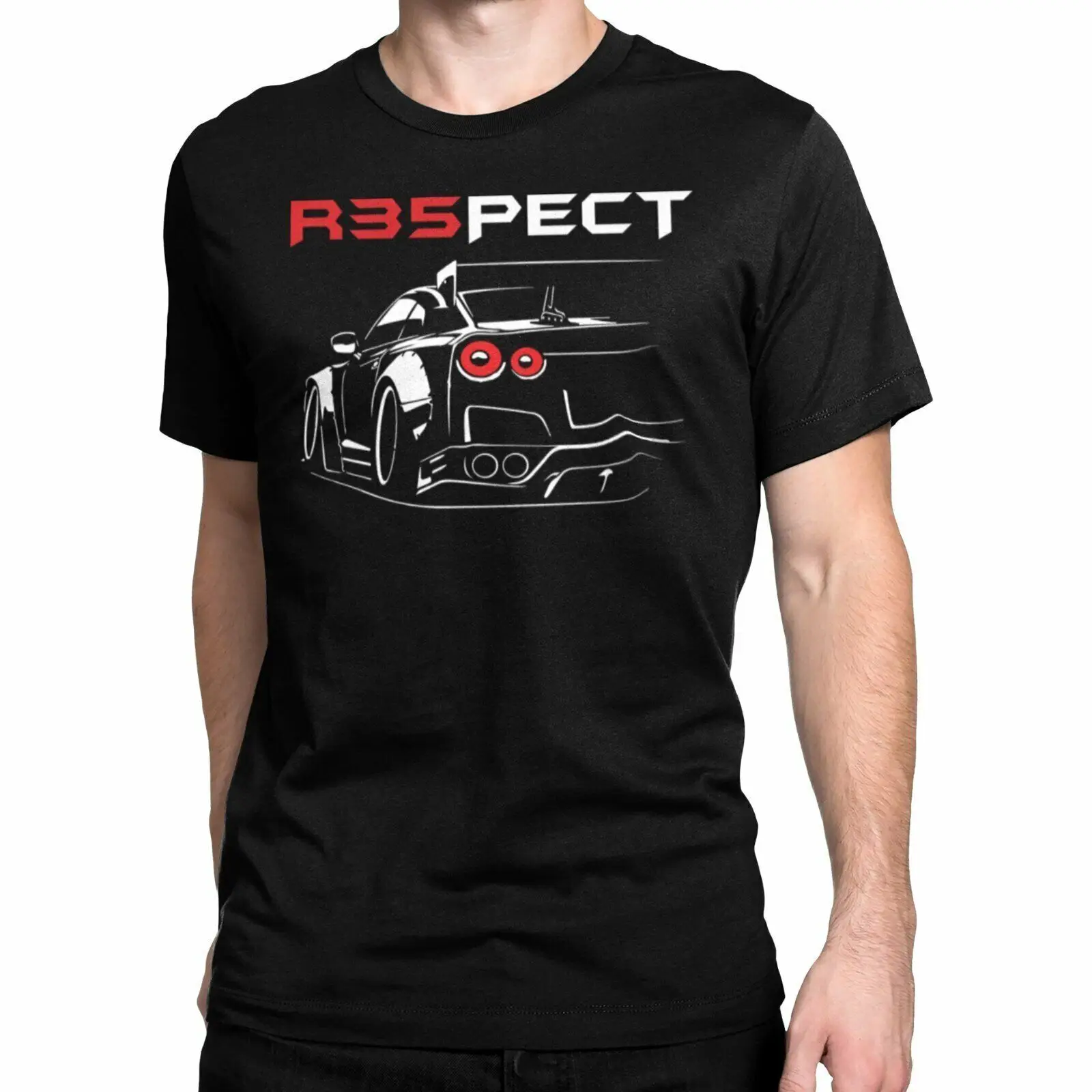 R35PECT GTR T-Shirt Black S-3XL JDM Boost Nissan Nismo Decal Sticker Turbo Race