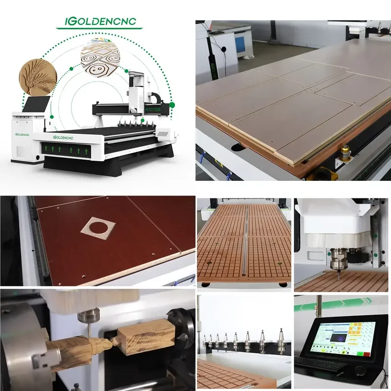 for Manufacturer Nested ATC CNC Machining Centers and Cabinets Furniture CNC Engraving Routers Woodworking