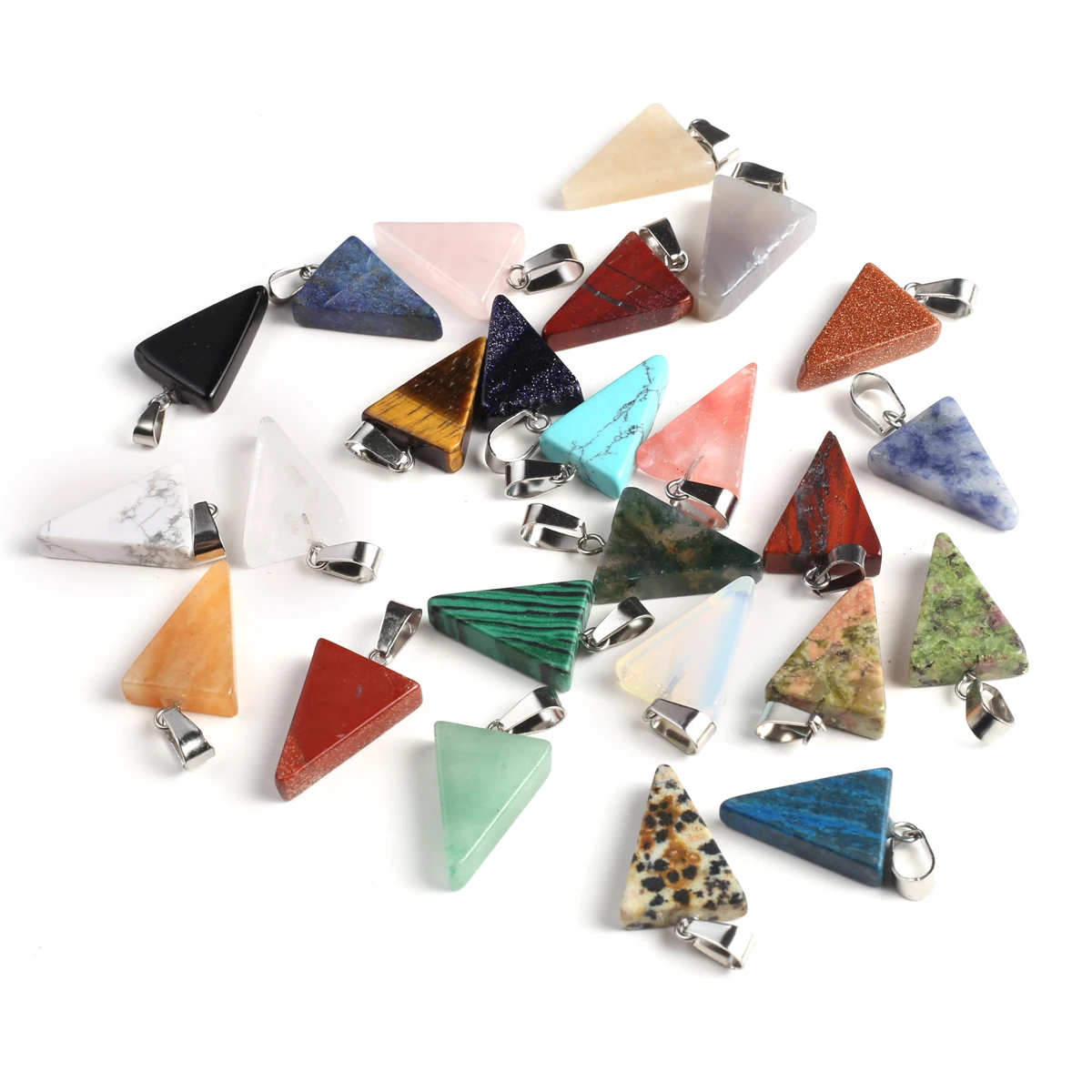 12 Stück/Packung, 16 mm, exquisiter herzförmiger Edelstein-Anhänger, natürlicher Kristall-Achat, Charms für Schmuckherstellung, DIY-Halsketten-Zubehör – Detail 14