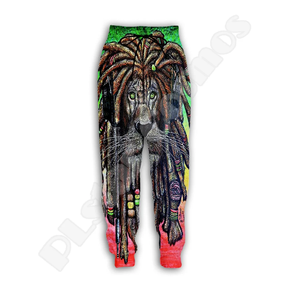 

Bob Marley Reggae Musician Lion Culture Tribal Tattoo Retro Vintage 3DPrint Harajuku Casual Jogger Sweatpants Trousers Pants X1