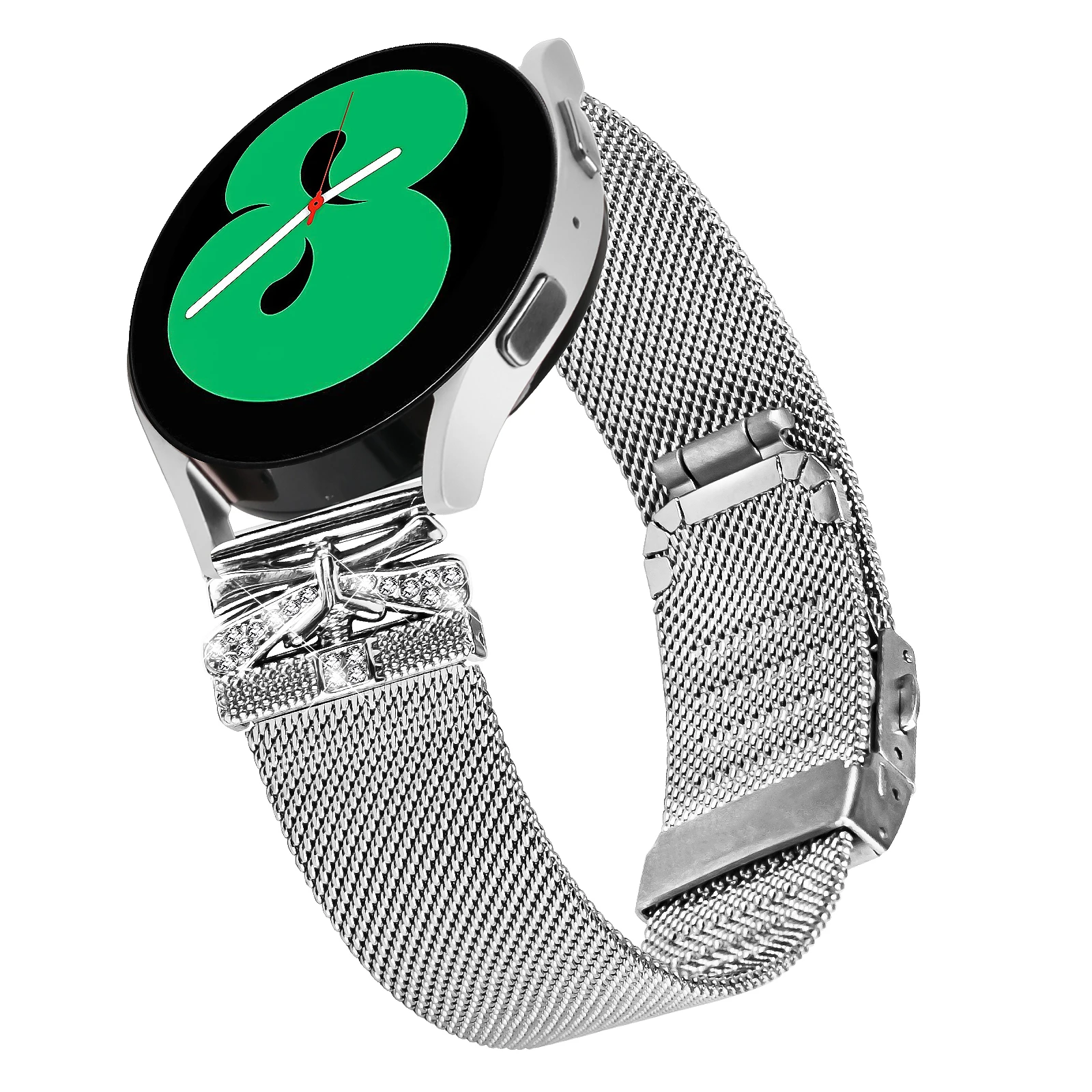 Samsung Galaxy Watch6 / Watch6 クラシック 20MM ステンレススチール時計ストラップ交換用 - シルバー