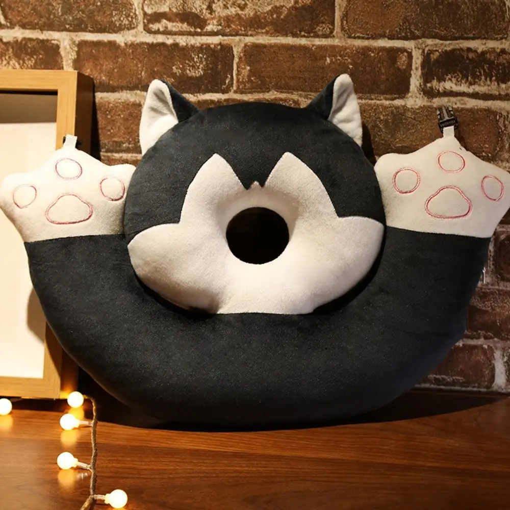 Almohada más cálida de manos de doble capa, almohada súper suave para mantener el calor, almohada para siesta en la oficina, almohada de felpa de dibujos animados Shiba Inu para el cuello, regalo femenino