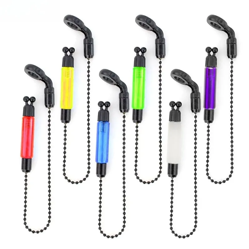1 ud. Dispositivo de alarma de pesca de carpa con cadena suave, componentes duraderos, colgador, señalizador de picada, accesorio de pesca