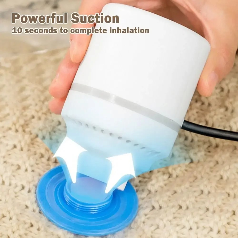 EU/US Plug Compression Bag Suction Pump Portable Space-saving Electric Vacuum Pump Vacuum Storage Bag Clothes Blankets Storage