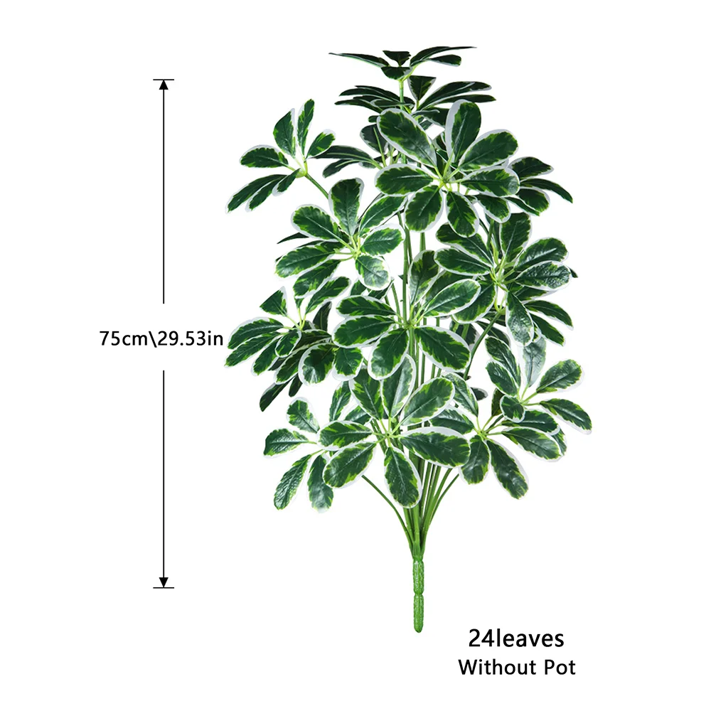 50-75 cm große künstliche Maranta-Pflanzen, künstliche Palme, Plastik-Monstera-Blätter, tropische Pflanze für Zuhause, Büro, Hochzeitsdekoration – Detail 10