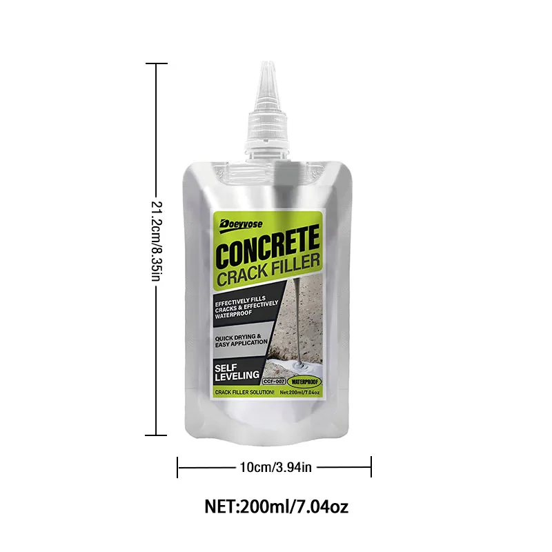 Concrete Gap Repair Sealant 200ml Waterproof Self‑Leveling Crack Filler