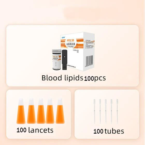 Urit 5-in-1 lipidprofielmeter Teststrips Totaal cholesterol Triglycerid Dichtheid Lipoprotein TC HDL TG Testanalysator PFS 30A