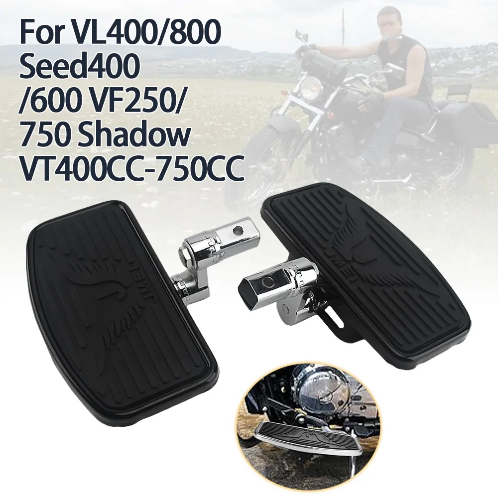 Motorcycle Adjustable Front Footboards Footrest Pad For VTX1300 VTX1800 VL400  VL800 C50 VT400C VT750C XVS250C XVS400 650C VF250