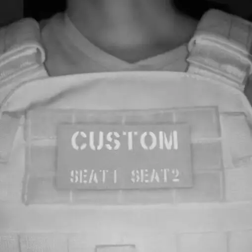 Custom Patch Name Tapes Brand Laser Cutting IR IFF Infrared Reflection  Black Letters Twoline Morale Tactics Military Airsoft