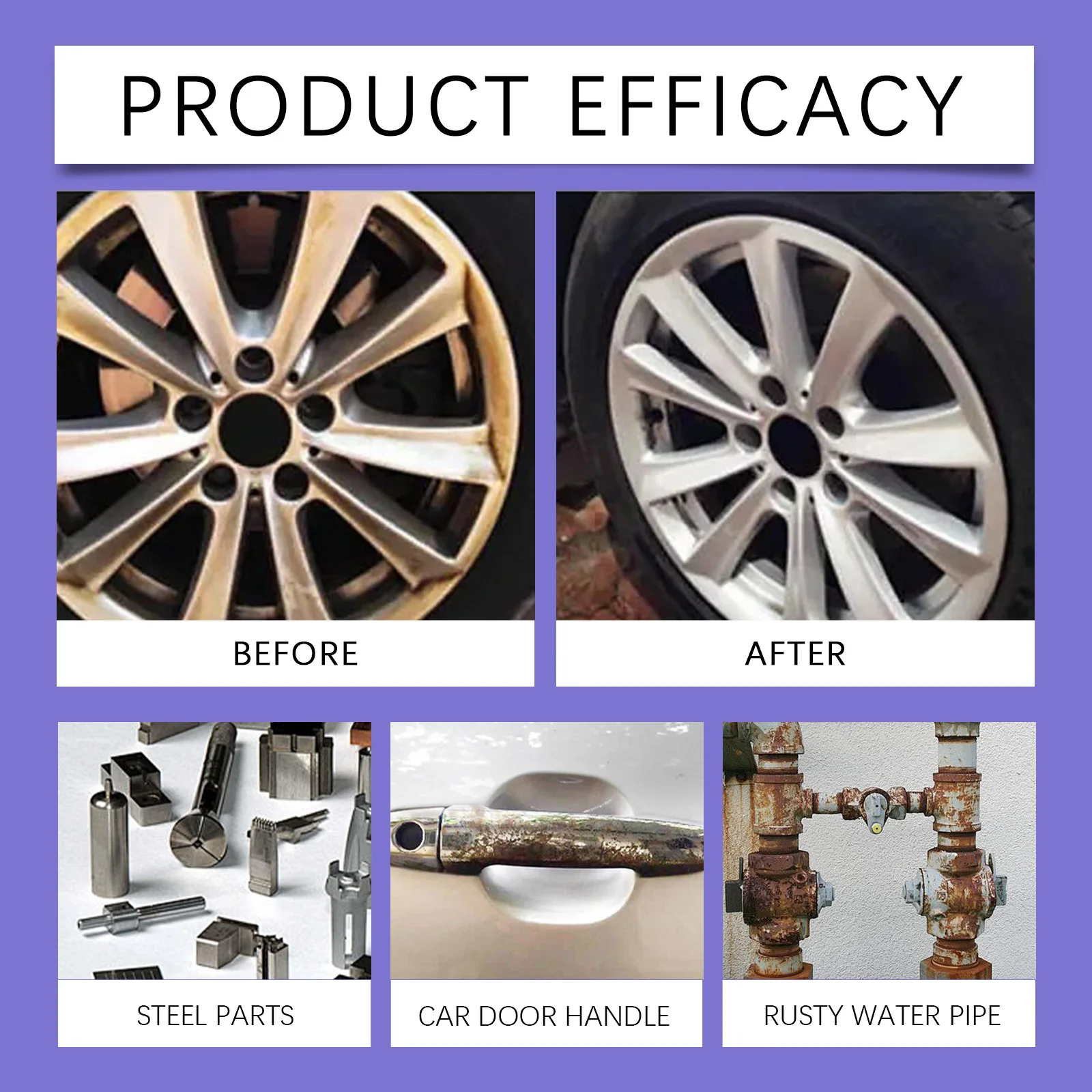 30ml Rust Remover Potent Car Detailing Maintenance Multi-Purpose Supplies Auto Accessories Gadget Anti-Rust Metal Chrome image 6