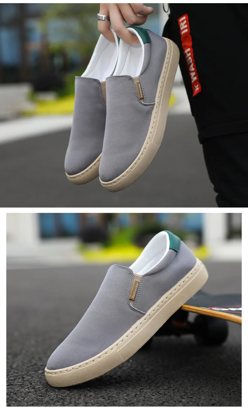 Neue weiße Slip-On-Leinenschuhe für Herren, vulkanisierte Sneakers, Studenten- und Jungen-Loafer, Espadrilles, lässige Herren-Fahr- und Golfschuhe, Größe 47 48. – Detail 29