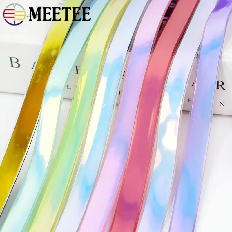 2-5M Meetee 12mm Shiny Silicone Rope Leather Ribbon Cord Keychain Bags Strap Handmade PVC Lanyard Decoration Crafts Accessories