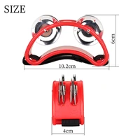 Foot Rattles Percussion for Party Elliptical Tambourine Cajon Box Drum Companion With Double Row Cymbal Orff Musical Instruments 5