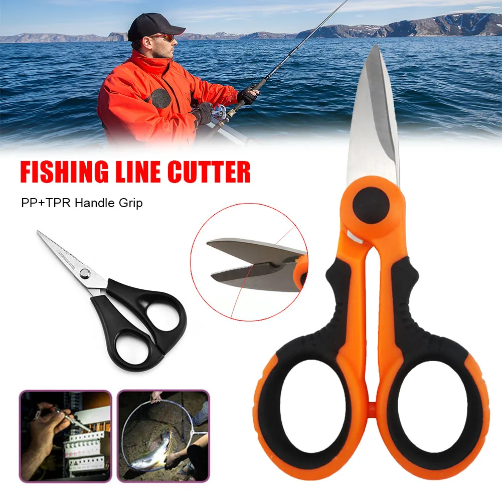 Fishing Line Cutter Stainless Steel Portable Fishing Line Cutter Non-Slip Handle Pliers PE Braided Line Cutting Tool Accessories