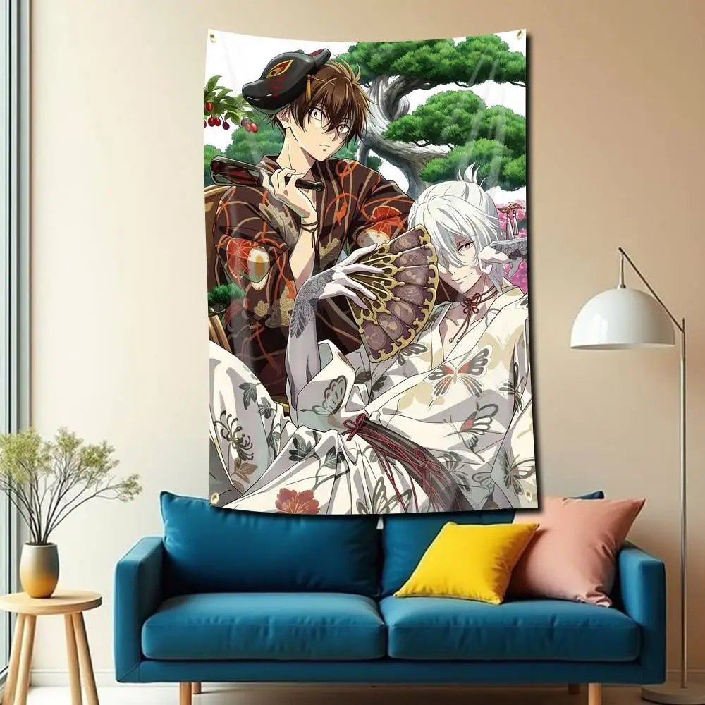 Kihachi Anime Sparks of Tomorrow Flag Tapestry Banner for Bedroom Living Room Outdoor Camping Custom Supported