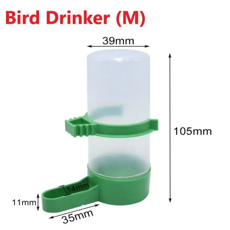 Alimentador De Pássaro De Plástico com Bebedor Automático, Alimentação De Alimentos e Água, Papagaio Beber Copo, Pet Bird Supplies, 1 Pc, 2 Pcs, 4Pcs